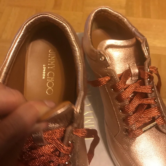 BNWB Jimmy Choo leather sneakers size 40.5 - Picture 2 of 6